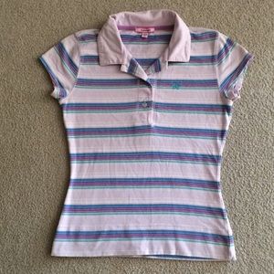 Purple Striped Polo